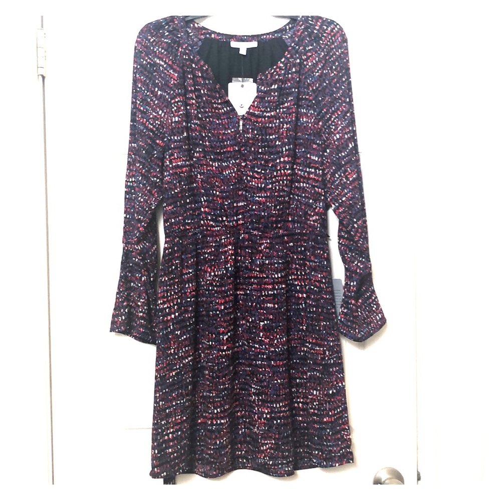 DR2 purple multicolored long sleeve dress